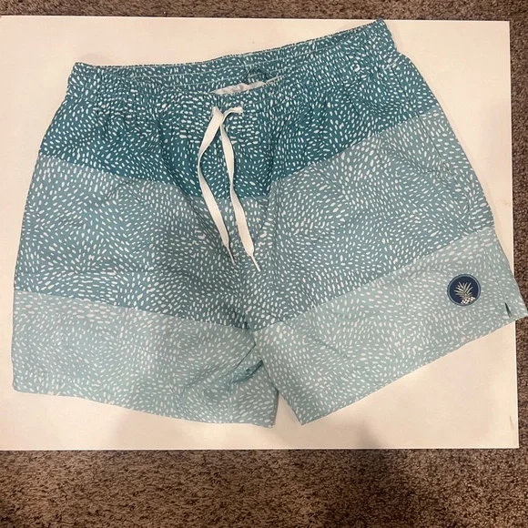 Chubbies The Whale Shark 5.5" Stretch Swim Trunks Shorts Zipper Pocket Mens L - Picture 1 of 8